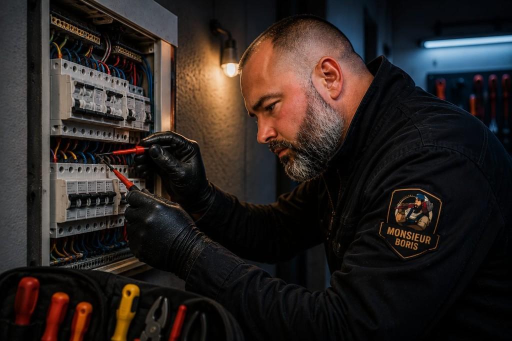 Électricien Monsieur Boris — pannes et mise en sécurité